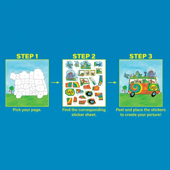 Pete The Cat Modern Mosaics Stick to the Numbers Activity Book, Pack of 2 {4}