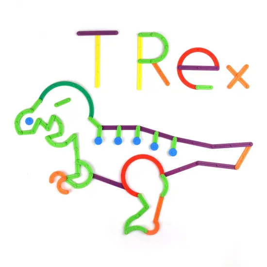 GeoStix Letter Construction Set - 200 Connecting Sticks - 50 Activities {6}