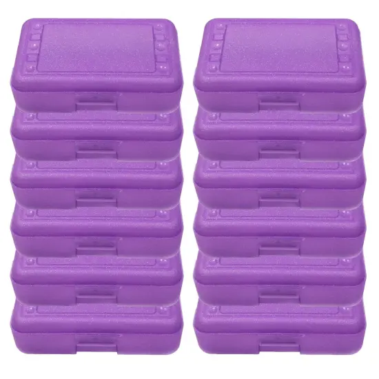 Pencil Box, Purple Sparkle, Pack of 12 {1}