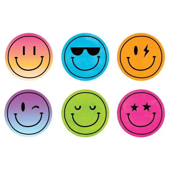 Brights 4Ever Smiley Faces Stickers, 120 Per Pack, 12 Packs {3}
