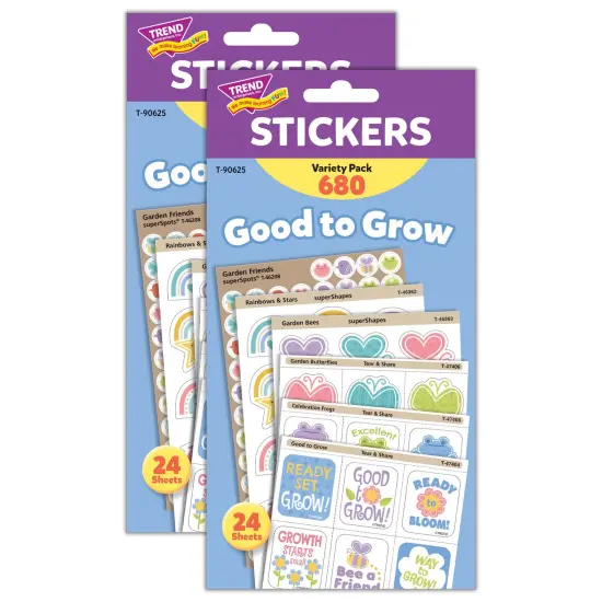 Good to Grow Sticker Variety Pack, 680 Per Pack, 2 Packs {1}