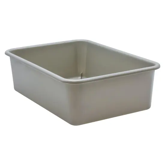 Gray Large Plastic Storage Bin, Pack of 3 {2}