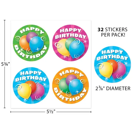 Birthday Wear 'Em Badges, 32 Per Pack, 6 Packs {4}