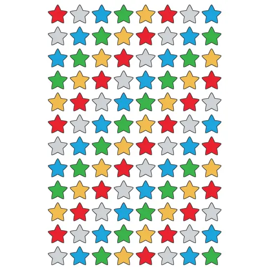 Colorful Foil Stars superShapes Stickers, 400 Per Pack, 6 Packs {3}