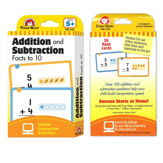 Learning Line: Addition and Subtraction Facts to 10, Grade 1+ (Age 5+) - 56 Flashcards Per Pack, 6 Packs {2}