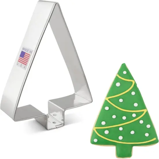 Ann Clark Streight Modern Style Tree Cookie Cutter 3.75" Christmas {1}