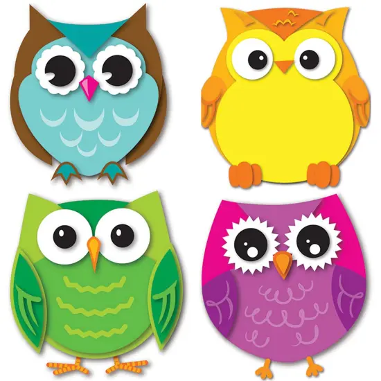 Colorful Owls Mini Cut-Outs, 36 Per Pack, 6 Packs {1}
