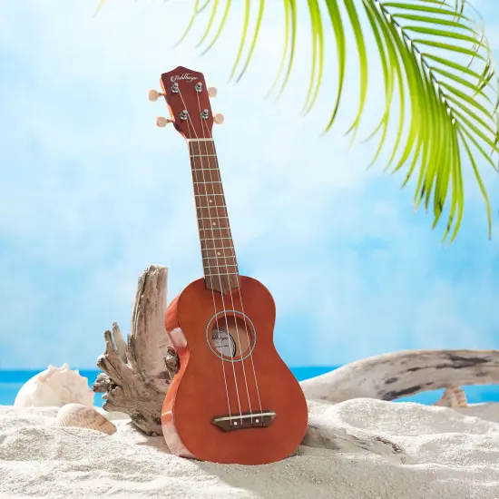 Ashthorpe Soprano Ukulele for Beginners, 21-inch 4 String Uke Starter Bundle Kit for Kids with Gig Bag, Cloth, and Picks {6}