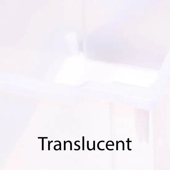 Shallow F1 Tray, Translucent, 12.3" x 16.8" x 3", Heavy Duty School, Industrial & Utility Bins, Pack 8 {4}