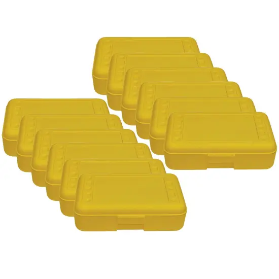 Pencil Box, Yellow, Pack of 12 {1}