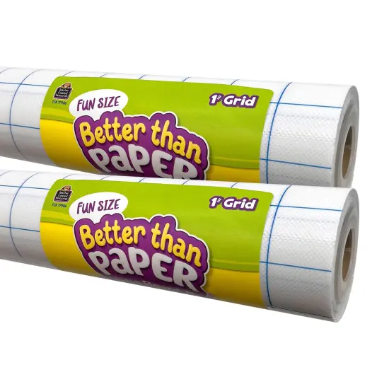 Fun Size Better Than Paper Bulletin Board Roll 1" Grid, Pack of 2 {1}