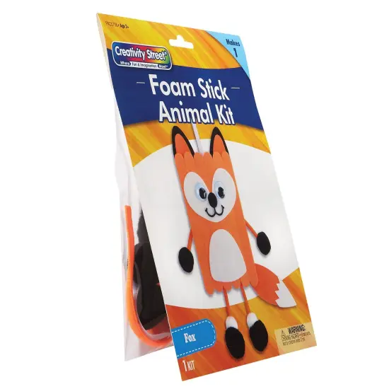 Foam Stick Animal Kit, Fox, 6.75" x 11" x 1", 6 Kits {4}