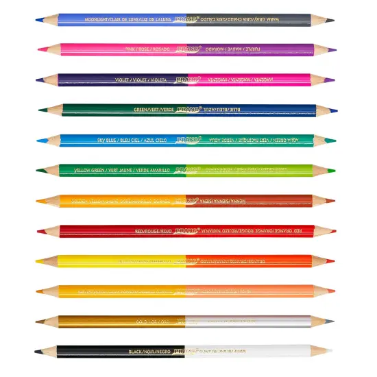 Duo Colored Pencils, 24 Color Set, 6 Sets {2}