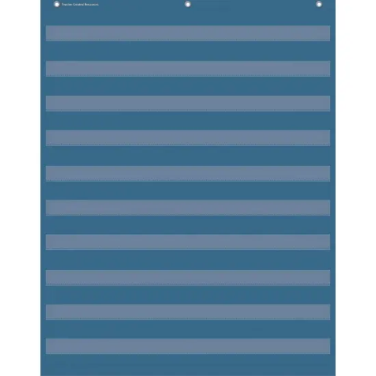 Slate Blue 10 Pocket Chart, 34" x 44" {1}