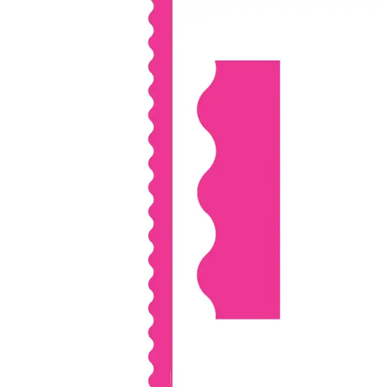 Hot Pink Scalloped Border Trim, 35 Feet Per Pack, 6 Packs {2}