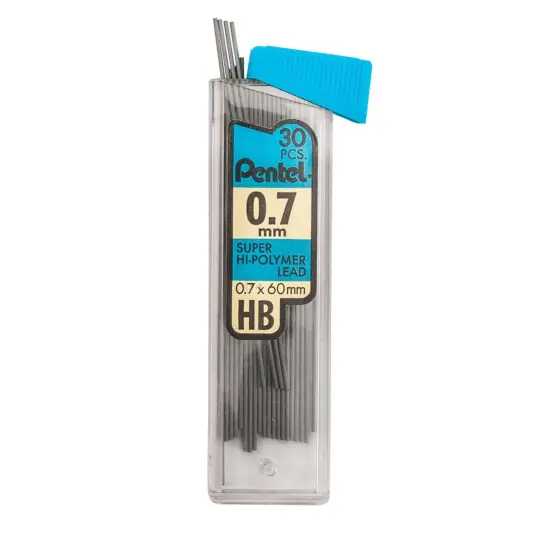 HB Super Hi-Polymer Leads, 0.7mm, Black, 30 Leads Per Pack, 12 Packs {4}