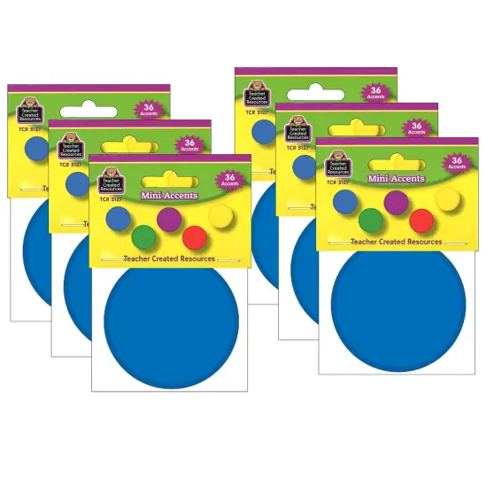 Colorful Circles Mini Accents, 36 Per Pack, 6 Packs {1}
