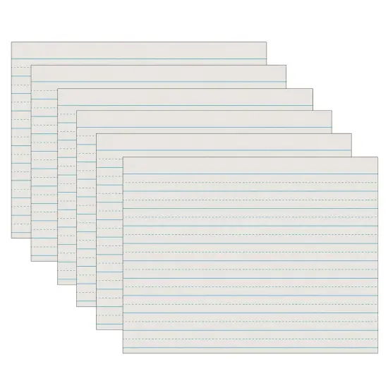 Newsprint Handwriting Paper, Alternate Dotted, Grade 2, 3/4" x 3/8" Ruled Long, 11" x 8-1/2", 500 Sheets Per Pack, 5 Packs {1}