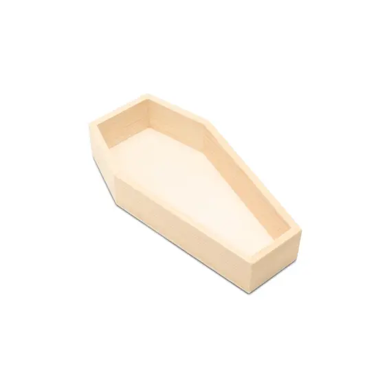 Deep Natural Wood Coffin Tray, Multiple Sizes, Halloween Wall Decor/Party | Woodpeckers {1}