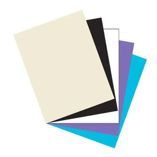 Classic Card Stock, 5 Assorted Colors, 8-1/2" x 11", 100 Sheets Per Pack, 2 Packs {3}