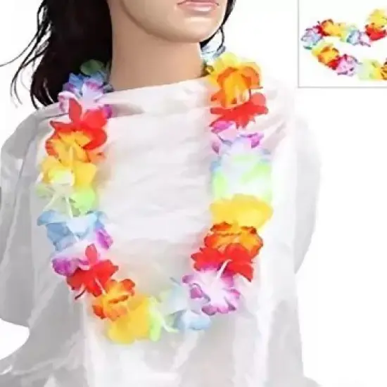 Luau Rainbow Polyester Lei Accessory Sets - 12 Sets {2}
