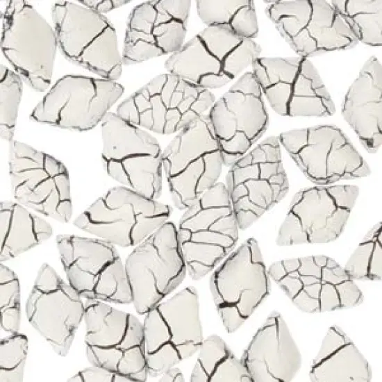 GemDuo 2-Hole Diamond Shaped Bead, Ionic White/Jet, 50 grams {1}