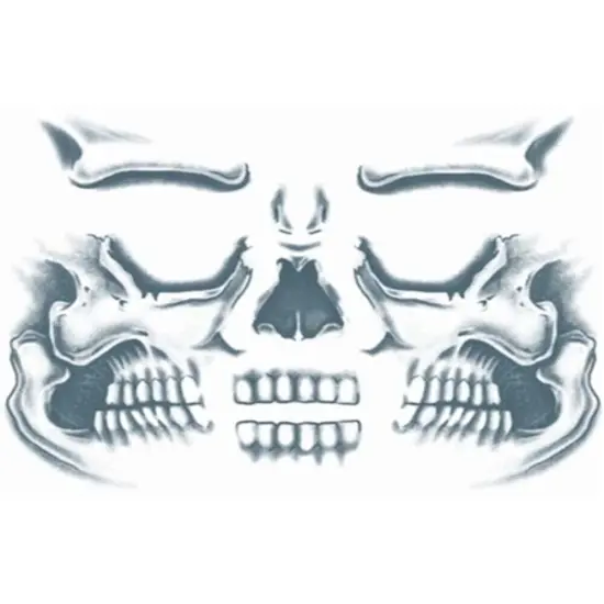 Skeleton Skull Dia De Los Muertos Face Tattoo Costume Accessory {1}