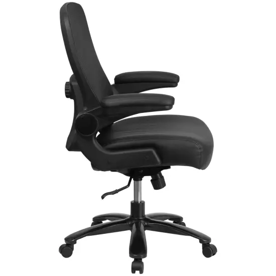 Emma and Oliver Big & Tall 500 lb. Rated Mesh Executive Ergonomic Office Chair with Lumbar BlackLeaSoft/Mesh {5}