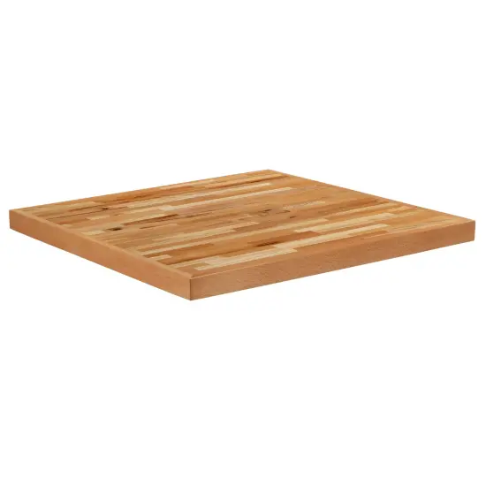 Emma and Oliver Square Butcher Block Style Table Top - Restaurant Table Top {1}
