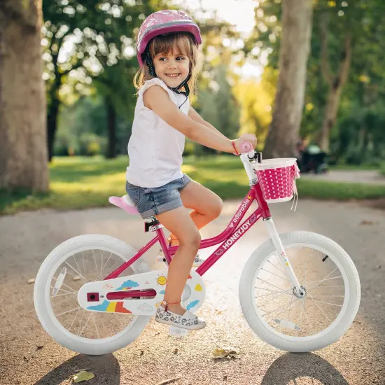 Kids Bicycle 18 Inch Toddler and Kids Bike with Training Wheels for 6-8 Year Old Kids-Pink {2}