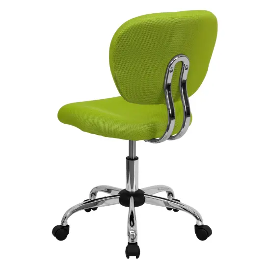 Emma and Oliver Mid-Back Mesh Padded Swivel Task Office Chair with Chrome Base Apple Green {4}