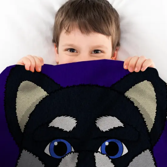 Sleep Squad Washington Huskies Harry the Husky Mascot 60&rdquo; x 80&rdquo; Raschel Plush College Blanket {4}