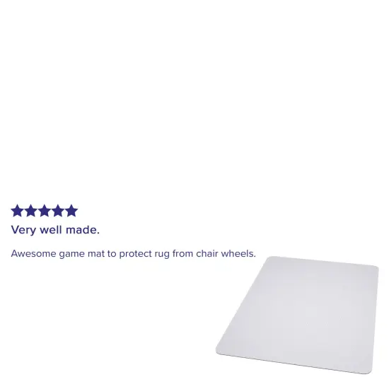 Emma and Oliver 36'' x 48'' Carpet Chair Mat Clear {3}