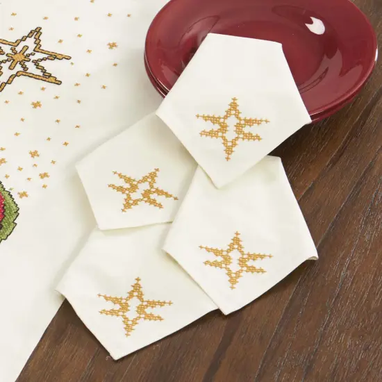 HerrschnersNativity Napkins Stamped Cross-Stitch Multi {1}