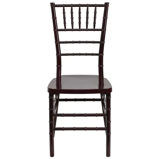 Emma and Oliver 2 Pack PREMIUM Resin Stacking Chiavari Chair Mahogany {2}