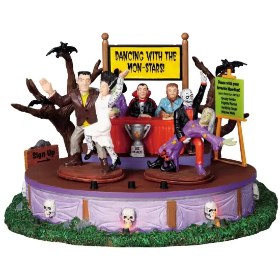 Lemax&reg; Spooky Town&trade; Halloween Village Accessory Dancing With The Mon-Stars Figurine {1}