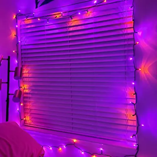 Fairy String Lights, 20FT 60 LED Copper Wire Battery Operated Waterproof Lights, Halloween Decorations for Indoor Home Outdoor Patio Yard Party Decor (Purple and Orange, 1) {2}