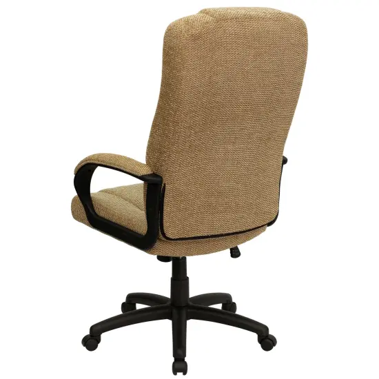 Emma and Oliver High Back Fabric Executive Swivel Office Chair with Arms Gray {9}