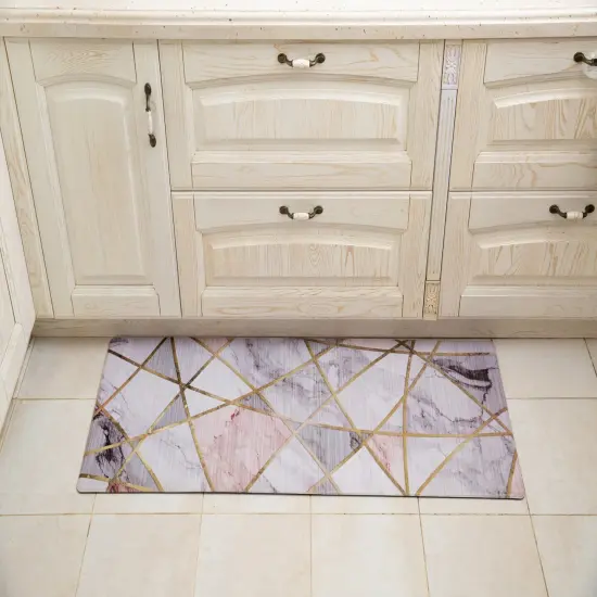 19.6 in. x 55 in. Anti-Fatigue Kitchen Runner Mat (Gold Marble) {2}