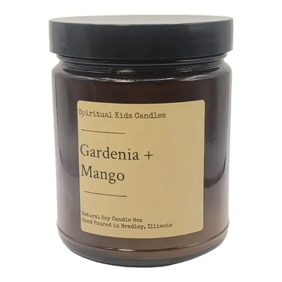 Gardenia & Mango Soy Candle 8oz 35-40 Hours All Handmande Fragrant/Essential Oils! | Floral Candle | Birthday Gift | Christmas Gift {1}