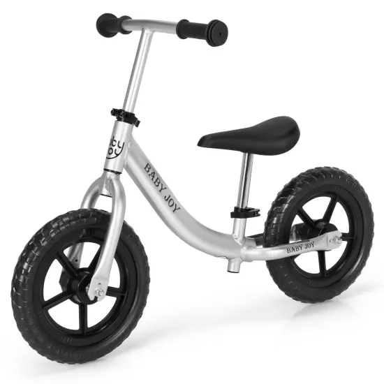 Aluminum Adjustable No Pedal Balance Bike for Kids-Black {3}