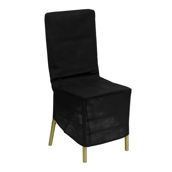 Emma and Oliver Fabric Chiavari Chair Storage Cover Black {1}