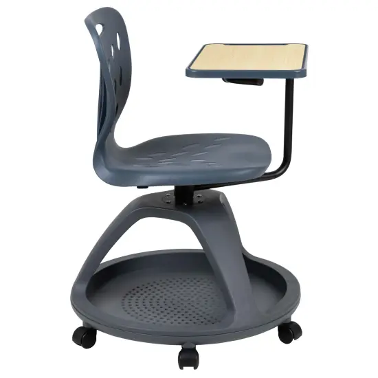 Emma and Oliver Mobile Desk Chair - 360&deg; Tablet Rotation and Storage Cubby {6}