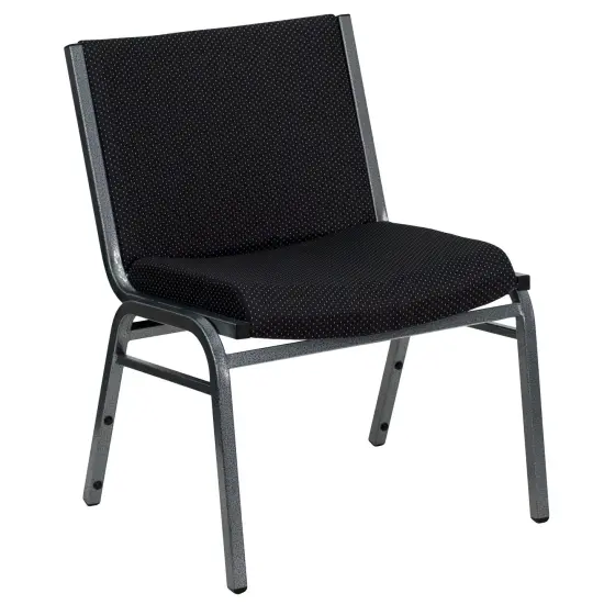 Emma and Oliver 1000 lb. Big & Tall Fabric Stack Chair Black {1}
