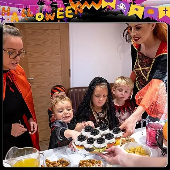 Halloween Cupcake Liners, SANNIX 450pcs Ghost Pumpkin Spider Baking Cups Cupcake Wrappers Paper Wraps Muffin Liners for Halloween Party Candy Cake Decorations Supplies(9 Designs) {2}