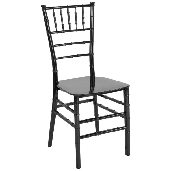 Emma and Oliver Resin Stacking Dining Chiavari Chair Black {1}