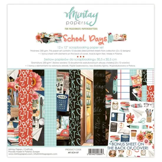Mintay School Days 12 x 12 Paper Set {1}