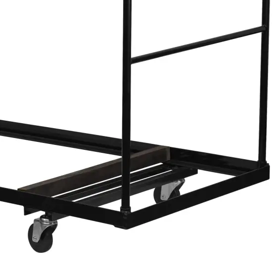 Emma and Oliver Folding Table Dolly for 30''W x 72''D Rectangular Folding Tables Black {4}