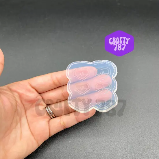 Heart Pulse, Nurse Health Resin Silicone Mold {1}