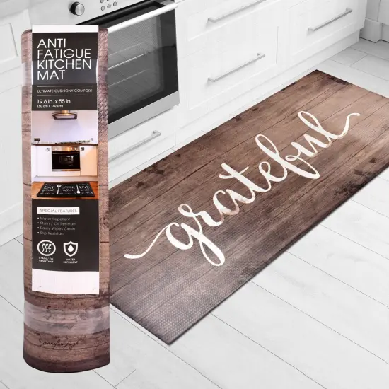 Oversized Cushioned Anti-Fatigue Kitchen Mat (Grateful) {1}